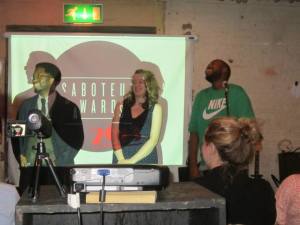 Shake the Dust represented by Sam-La Rose, Kareem Parkins-Brown and Charlotte Higgins (photo Dan Holloway)