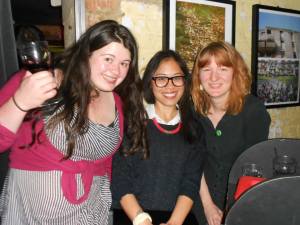 Runner up for best poetry show Lucy Ayrton, event organizer Thea Buen, poetry editor Claire Trévien