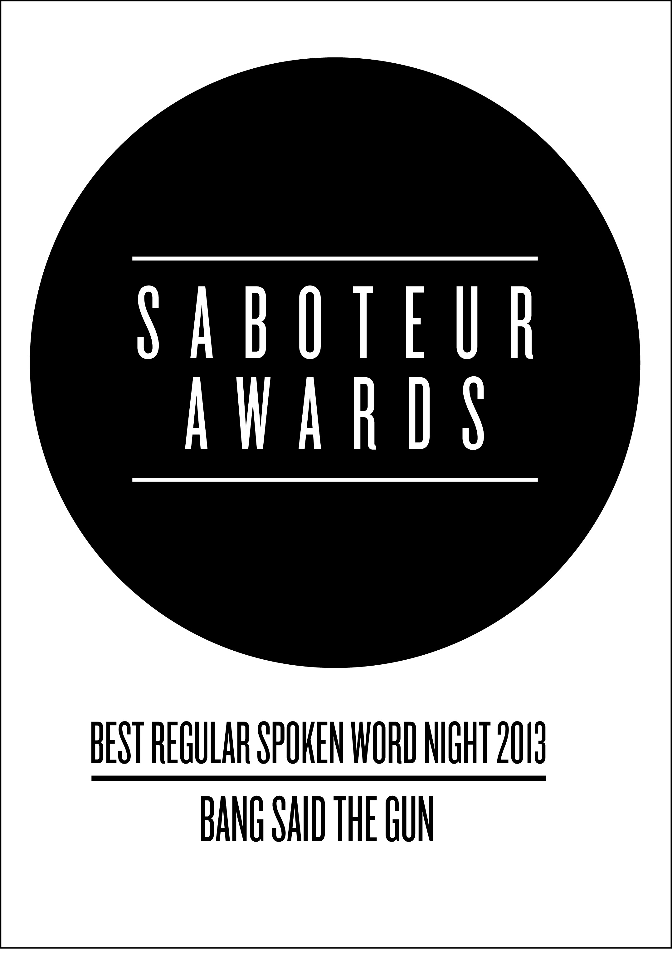 saboteur awards - regular spoken word night