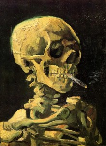 Van Gogh's 'Skull Of A Skeleton Wwith Burning  Cigarette'