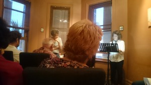 Patricia Schonstein reading at Off the Wall