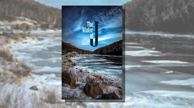 The Winter of J book cover featuring a watery landscape