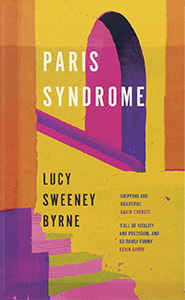 Paris Syndrome book cover with pink and yellow arches and steps