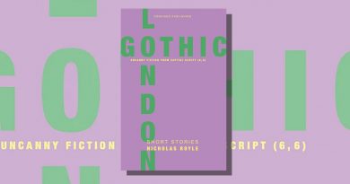 London Gothic book cover with green text on a lilac background