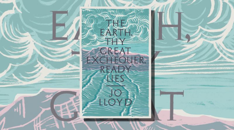Jo Lloyd short story collection book cover featuring lino cut waves and clouds in green