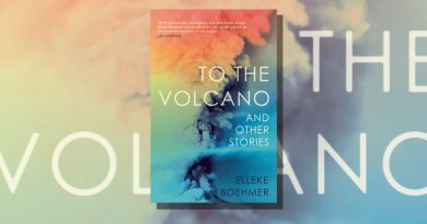 To the Volcano book cover featuring multi-coloured ash cloud