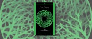 Green Fingers book cover with a circle of green branches on a black background