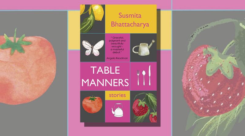 Table Manners book cover featuring illustrations of a tomato, a lemon, knives and forks